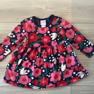 Hanna Andersson Floral Dress - Pink, Red, and Green
